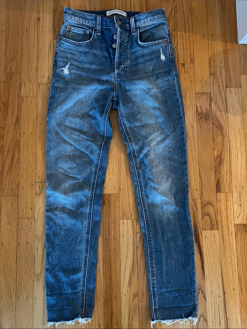 EUC Denim Forum Blue Yoko High Rise Slim skinny jeans Aritzia 26